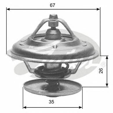 COOLANT THERMOSTAT GATES OE QUALITY REPLACEMENT TH11680G1 - Picture 1 of 4