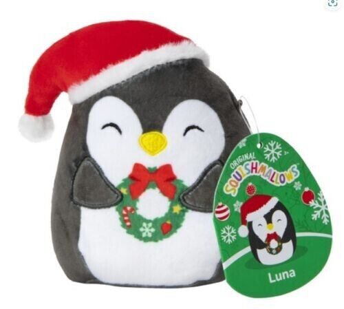 Muñeca de felpa suave KellyToy malvaviscos oficiales de vacaciones Luna The Penguin regalo - Imagen 1 de 8
