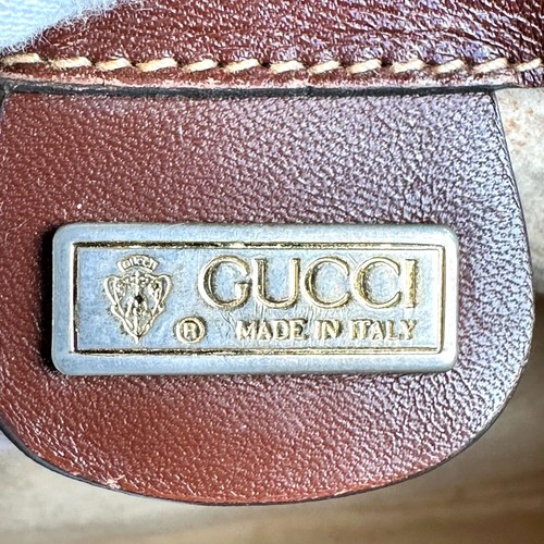 Auth Vintage GUCCI GG PVC Leather Shoulder Crossbody Bag Beige Brown - Picture 11 of 13
