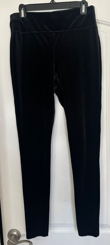 I.N.C International Concepts Women's BLACK VELVET Medium Skinny Leggings