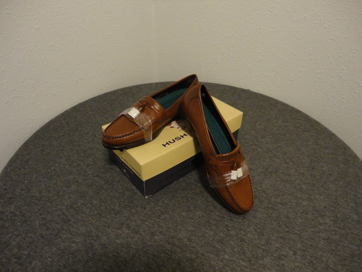 NOS HUSH PUPPIES WASHINGTON TASSEL LOAFERS TAN LEATHER MENS 