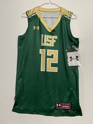 *NWT* Authentic Under Armour Green USF Womens Basketball Jersey. Size 16