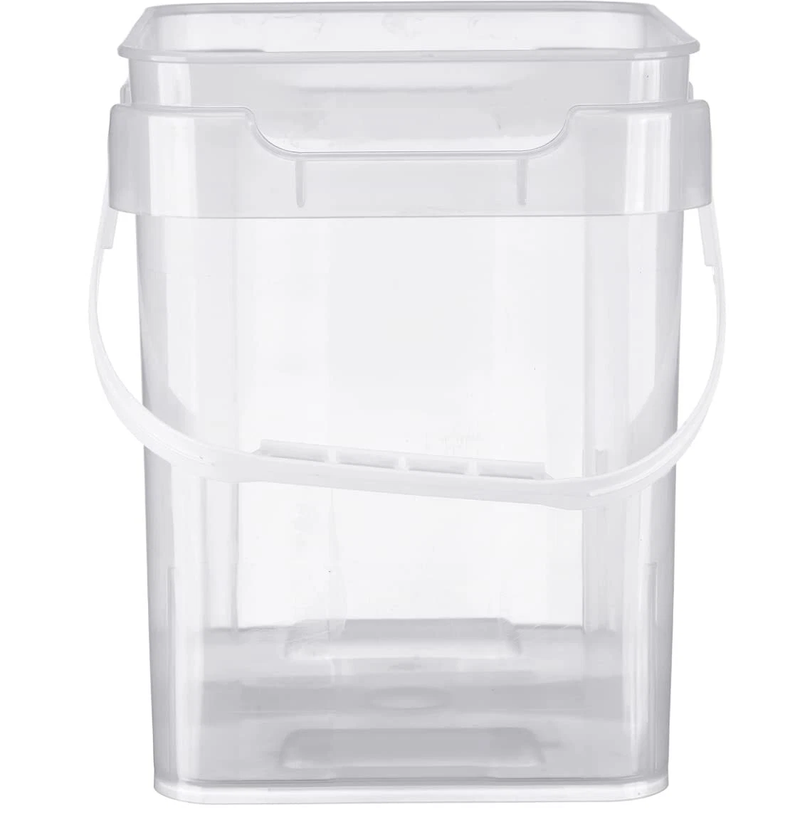 5 Gallon Clear Plastic Pail-Square