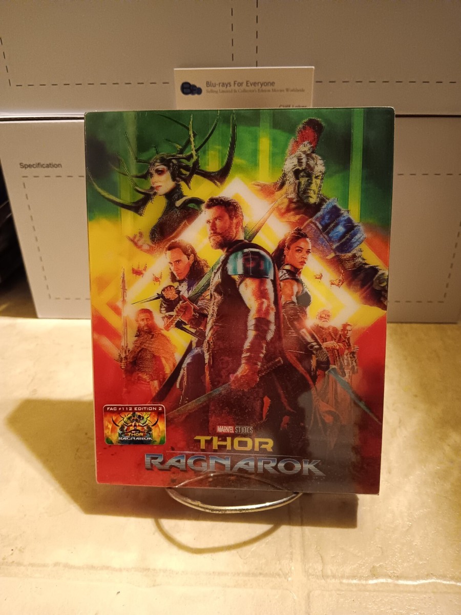 NEW Marvel Thor: Ragnarok 3D Lenticular SteelBook Blu-ray [2017