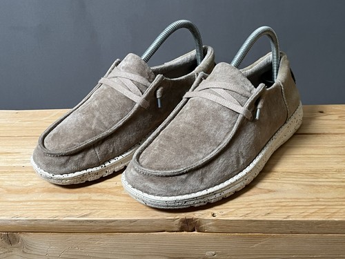 Hey Dude Womens Size 8 Wendy Suede Brown Slip On Casual Loafer Shoes - Picture 2 of 10