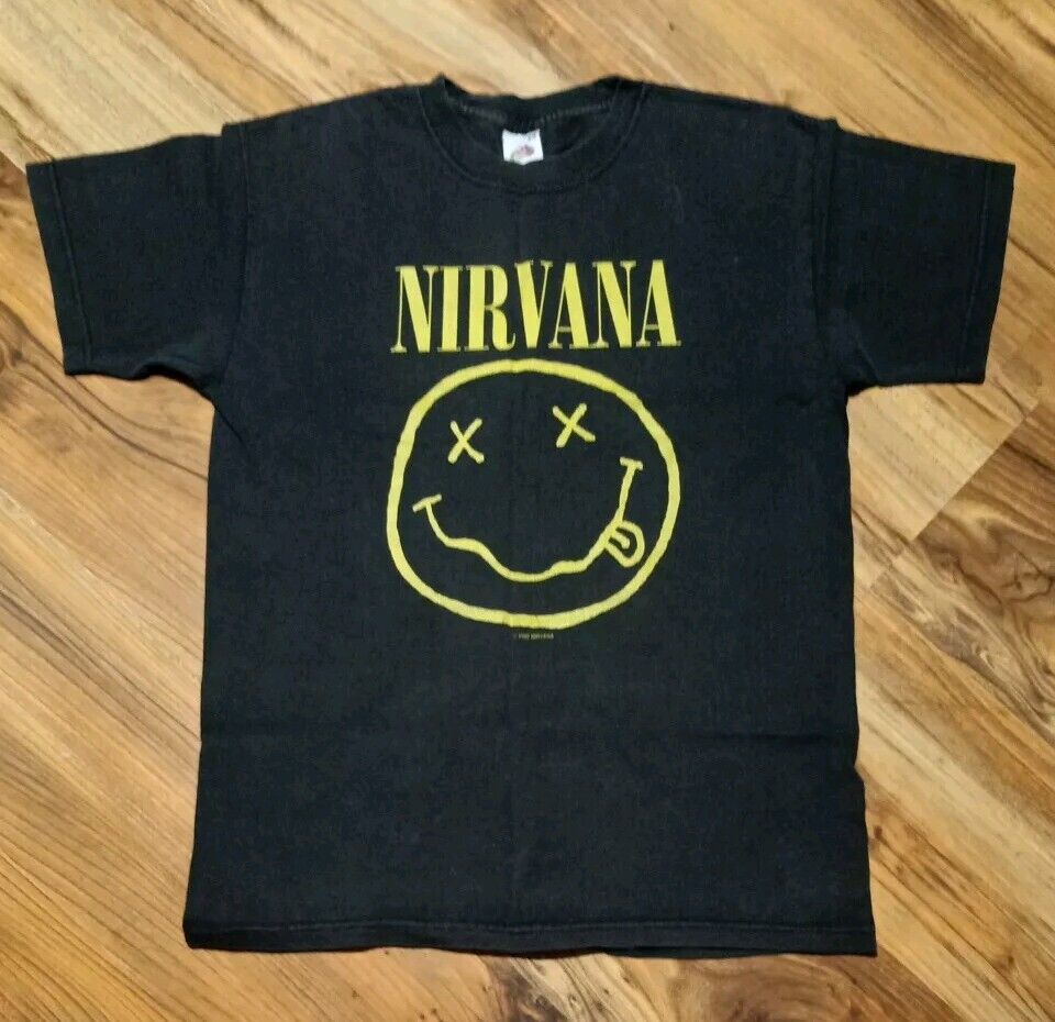 Vtg Y2k Nirvana T Shirt Mens Small Smiley Face 1992 Kurt Vtg Y2k Nirvana T Shirt Mens Small Smiley Face 1992 Kurt