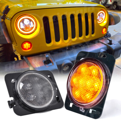 Side Marker Light Fender Lamp With Bulb Left Side For Jeep