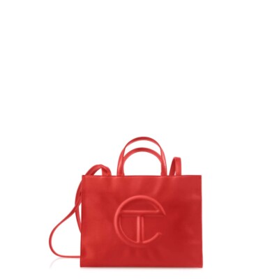 バッグ TELFAR BAG BNWT Telfar Black Patent Shopping Bag - Medium SIZE Brand