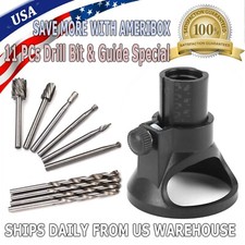 Dremel Rotary Multi Tool Cutting Guide HSS Router Drill Bits Set Attachment Kit