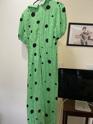 slim fit dress slacks Lily Dark Green/Black Polka Dot Full Circle Dress main image 1