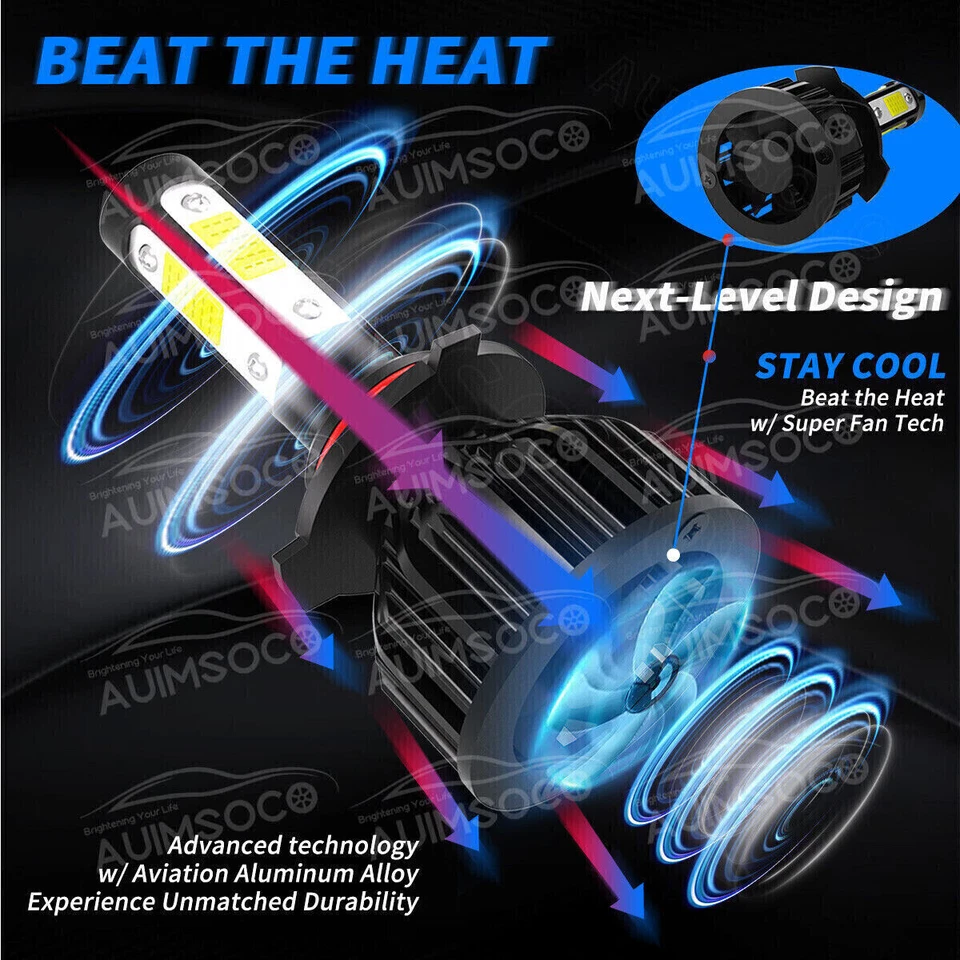 9005 9006 Bombillas LED Faros Para Chevy Silverado Tahoe C10 C/K 1500 1994-1998 Foto 4 de 4