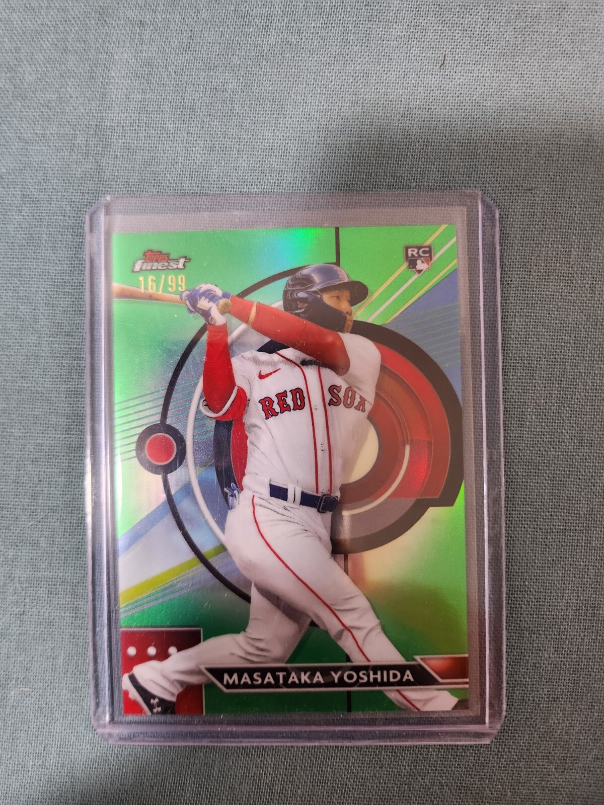2023 Topps Finest - Green Refractor #76 Masataka Yoshida 16 /99 (RC)
