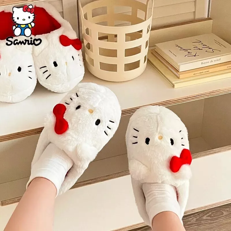 Hello kitty hotsell plush slippers