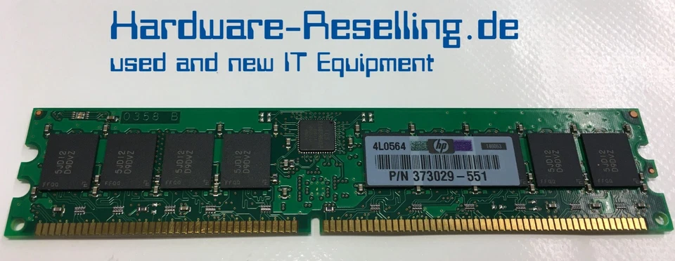 HP Server RAM 1GB DDR1 400 Regular PC3200R-30331-J0 373029-551 MT18VDDF12872G - Immagine 2 di 2