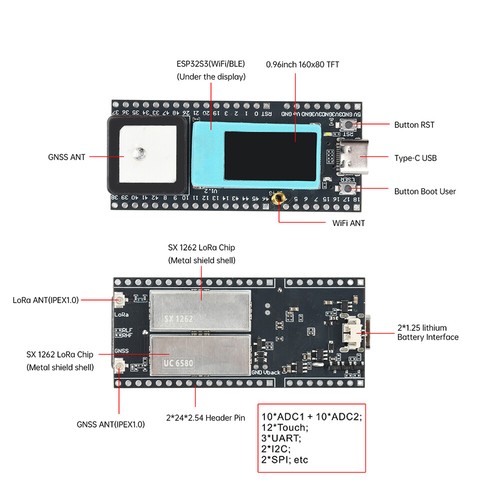 Lora GPS Wireless Tracker Module for Wi-Fi Bluetooth ESP32-S3FN8+SX1262+UC6580 - Picture 12 of 26