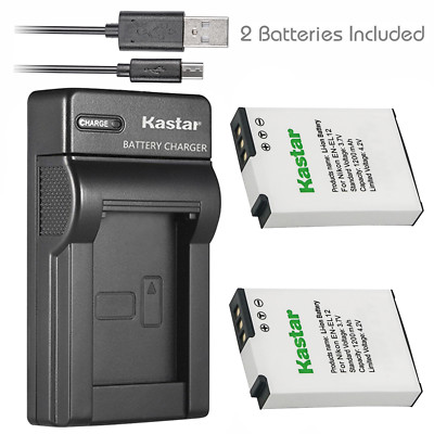 Kastar EN-EL12 battery charger for Nikon S6100 S6150 S6200 S6300 S8000 S8100