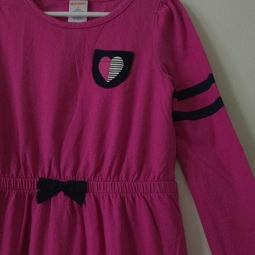 Gymboree Girls Long Sleeve Round Neck Elastic Waist Fuchsia Dress Size 5 - Picture 5 of 9