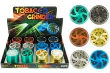 1.5"  4 Layer Metal Tobacco Crusher Hand Muller Smoke Herbal Grinder Red Color