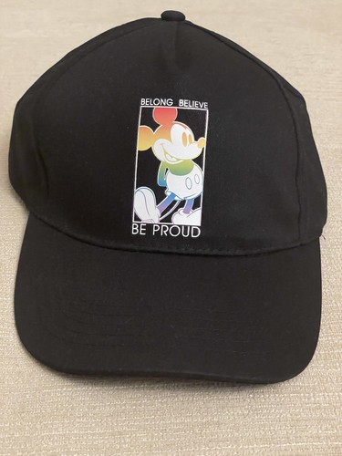 DISNEY Mickey Mouse LOVE Pride Black Snapback Cap Hat Berkshire Rainbow NWT - 第 1/8 張圖片