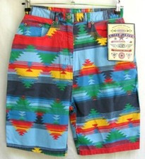 VTG 80S..SUPER HIGH RISE WAISTED..SOUTHWESTERN..MOM..SHORTS.. 11/12..NEW TAGS