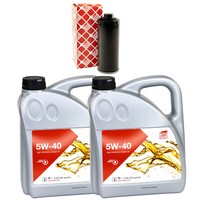 MotoröL Set MotoröL Febi Sae 5W-40 8 Liter + ÖLfilter FüR Audi A6 Avant 4.2 S6