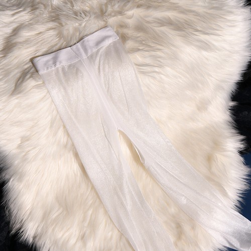 Ultra Sheer Milk Silky Glossy Pantyhose Crotchless Tights Stockings Hosiery NEW - Picture 19 of 20