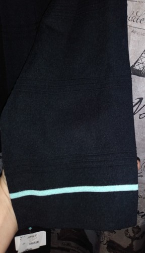 MING WANG Black/Aqua Cropped Cardigan Sweater Faux Snaps Hook-Eye Closure NWT!🩵 - 第 8/16 張圖片