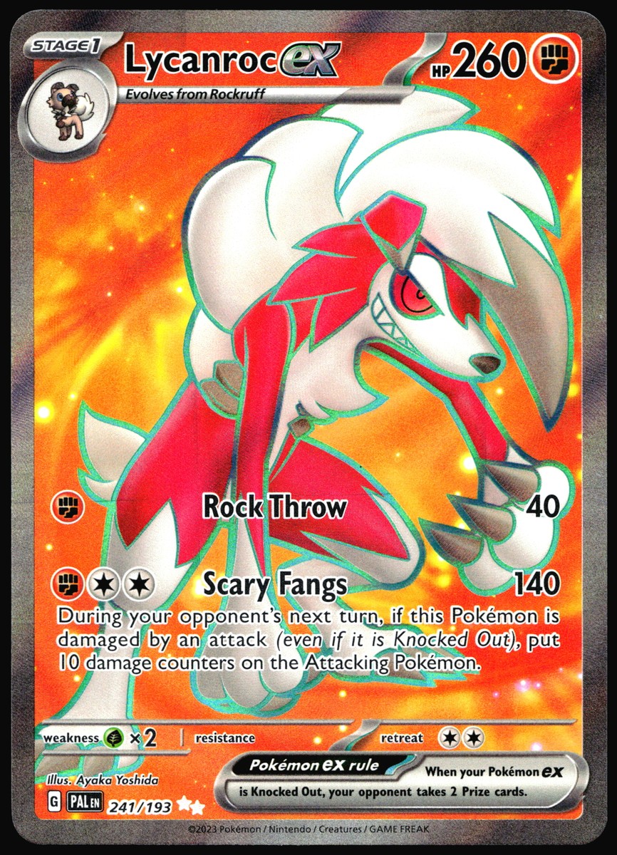 Lycanroc ex SV02: Paldea Evolved #241/193 Ultra Rare Pokemon Card