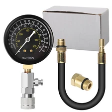 Triple Calibration Engine Compression Tester 0-300PSI Tool Kit with Gauge & Hose