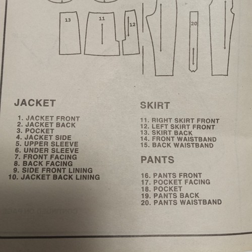McCalls 9656 Size 18 Misses Lined Jacket Skirt Pants Petite-Able 1998 - Picture 6 of 11
