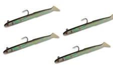 Tsunami Rigged Holographic Sand Eel Lure, 6", 4pk