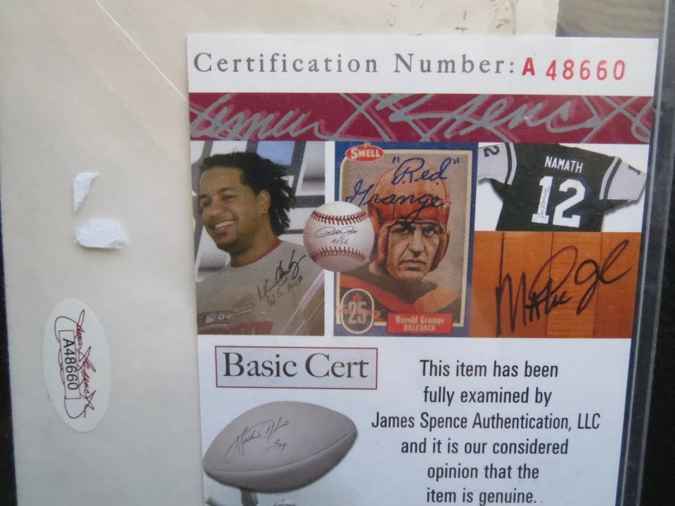 Lloyd Waner Autographed Pittsburgh Pirates Baseball HOF Signed Envelope JSA 1968 - Image 4 of 4