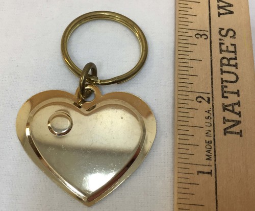 Birthday Month Key Chains Brass Heart Shaped Birth Stone January February June - Picture 13 of 13