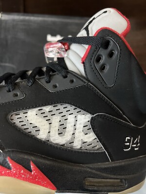 Size 11 - Supreme x Air Jordan 5 Retro Black | eBay