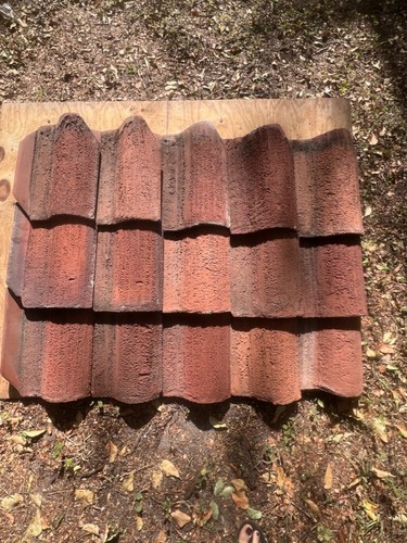 Salvaged Ludowici Celadon Imperial 13" Spanish Rustic Terracotta Roof Tile 