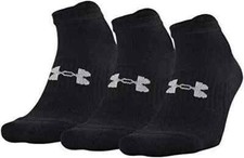3-Pairs x Under Armour Adult Cotton No Show Socks Medium Mens 4-8