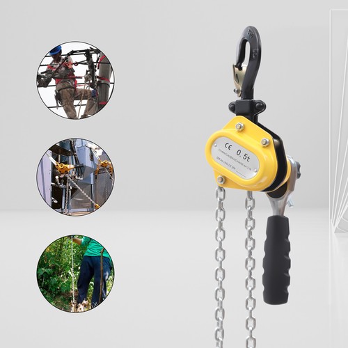 1/2Ton G80 Mini Lever Chain Hoist Ratchet Type Come Along Puller Highly Portable