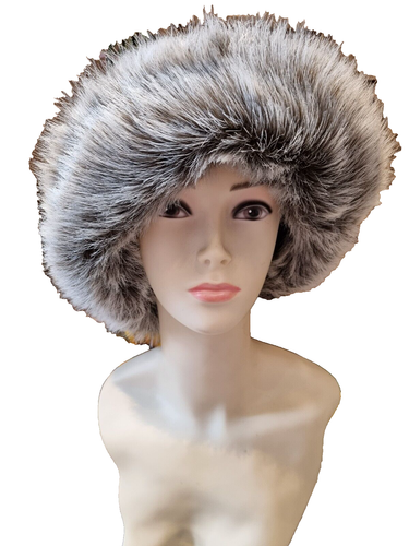 Vintage Georgia Rianne Grey Faux Fur Hat, Rolled Edge, Size Small 57cm FAB RETRO