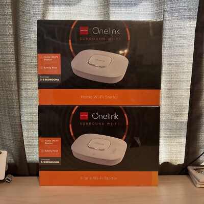 2 NEW First Alert Onelink SURROUND Home Wi-Fi Starter Secure Mesh System BUNDLE