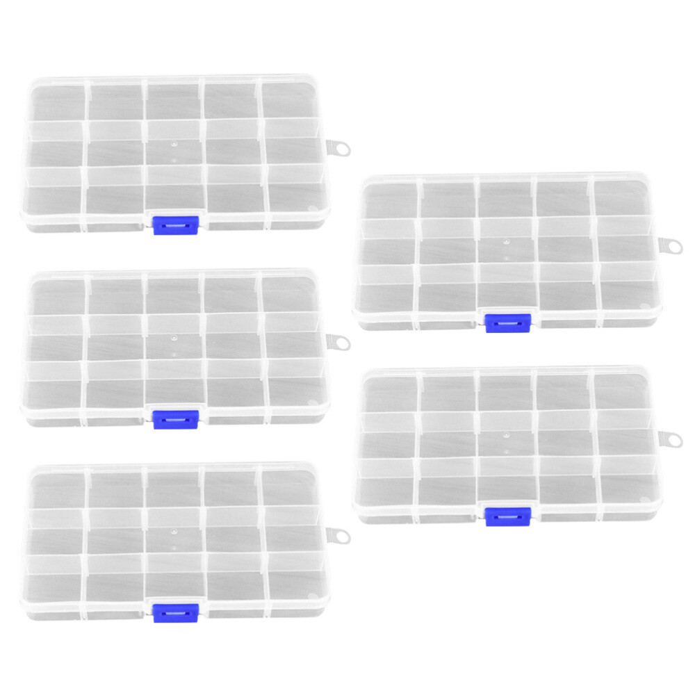 5-Piece Multi-Section Storage Box Organizer Set for Home & Office