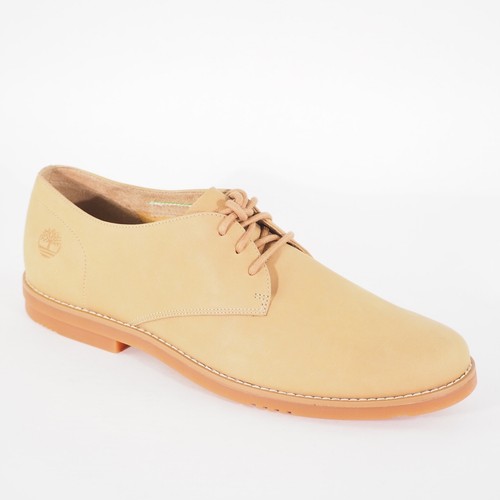 Mens Timberland York Oxford A2DZA Tan Leather Lace Up Formal Walking Shoes