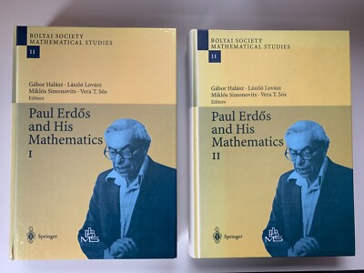 Paul Erdos and His Mathematics Volume 1 and 2 - Very good condition