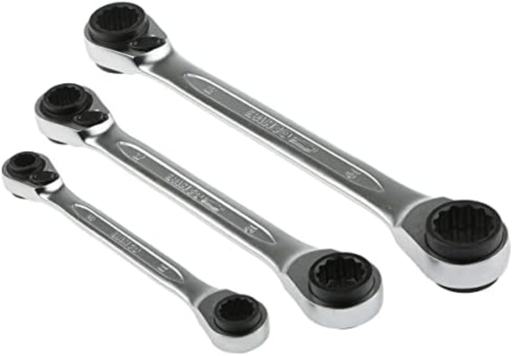 BAHCO S4RM/3T Knarren-Ring-MaulschlÃ¼ssel-Satz 3teilig SchlÃ¼sselweite (Metrisch