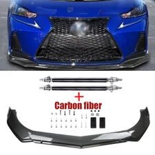 Front Bumper Lip Spoiler Splitter Chin Diffuser Carbon Fiber For Lexus IS FSport