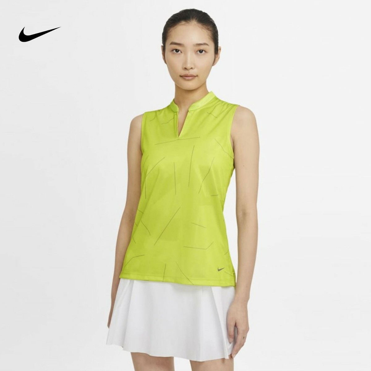 nike women's breathe sleeveless golf polo