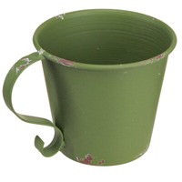 3Er Set Vintage Stabkerzenhalter Tasse GrüN Metall Deko Ø9,5Cm H8Cm – Retro