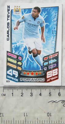2012/13 Topps Match Attax Trading Card - Carlos Tevez, Manchester City