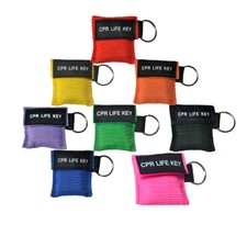 6PCSFirst aid resuscitation CPR Life Key CPR face shield key-ring Mouth to Mouth