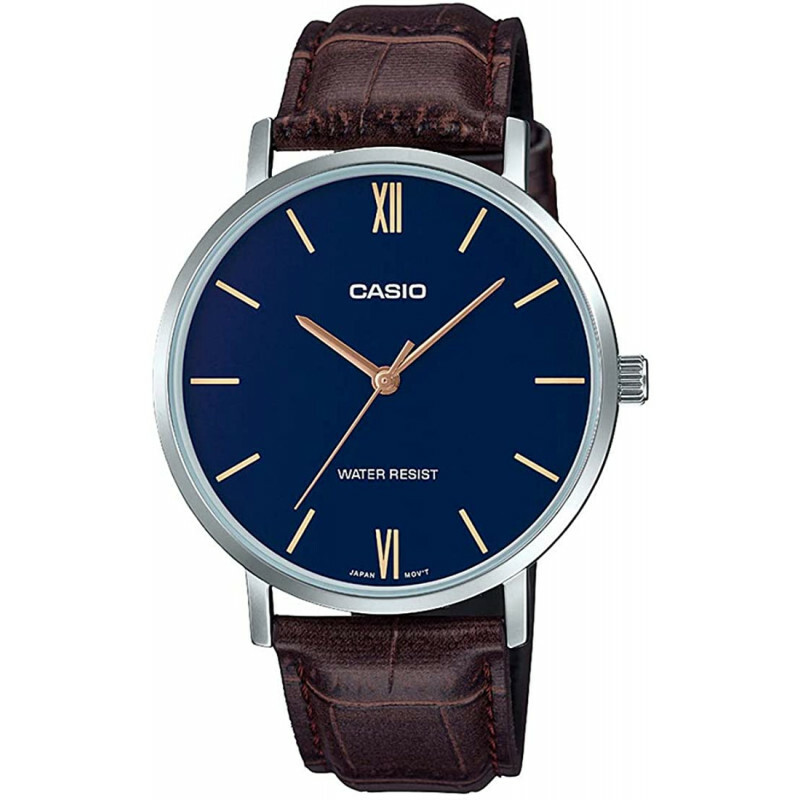 Casio Mtp-vt01l-7b2 Reloj Analógico Minimalista Con Esfera Y