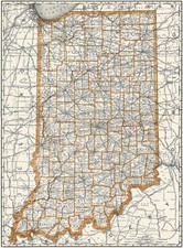 Indiana - 1892 - Map Poster